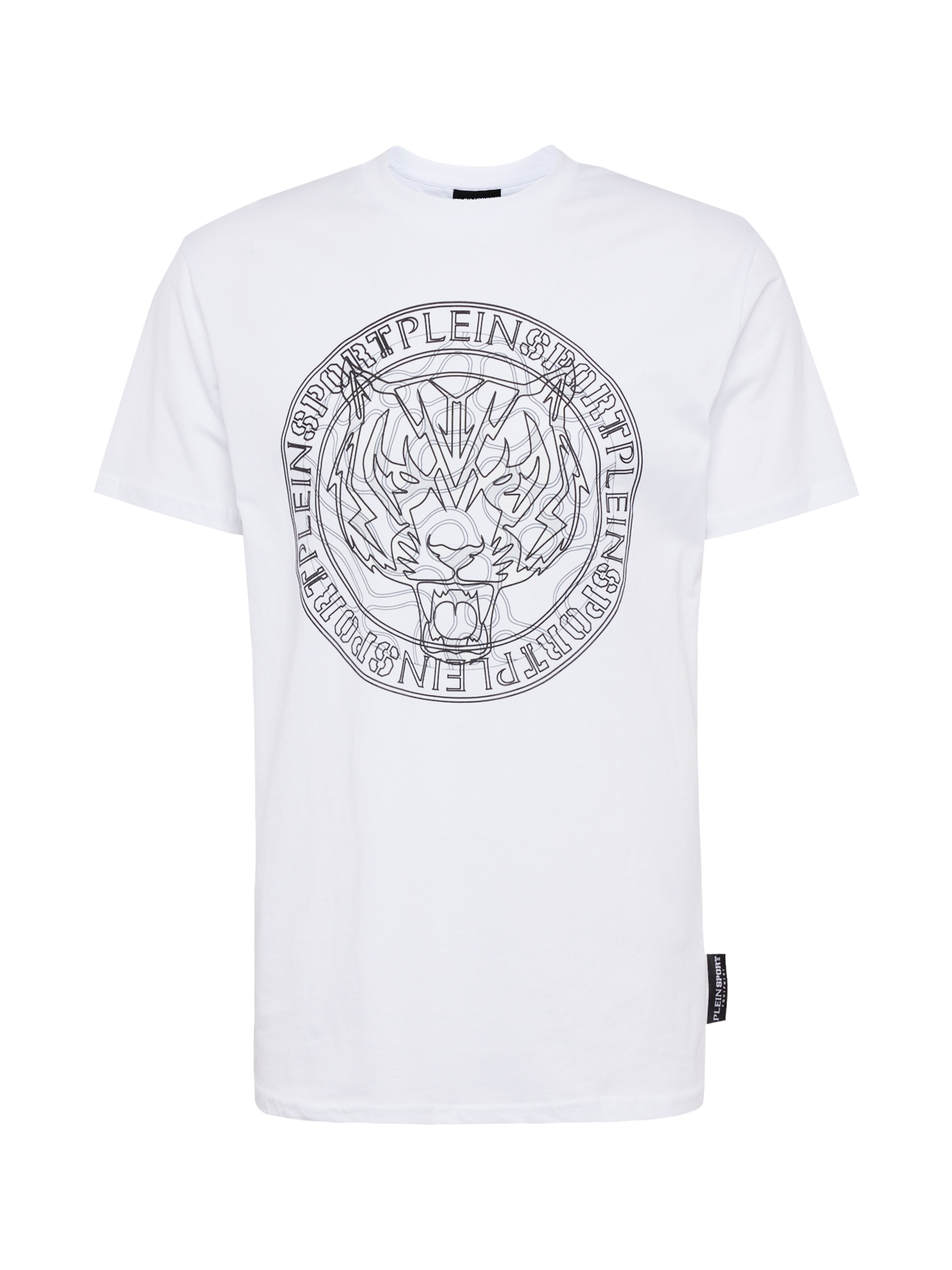 Plein Sport - Camisa 'Tiger' em branco: frente