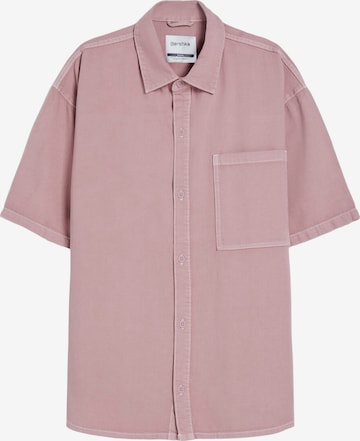 Bershka Comfort Fit Hemd in Pink: predná strana