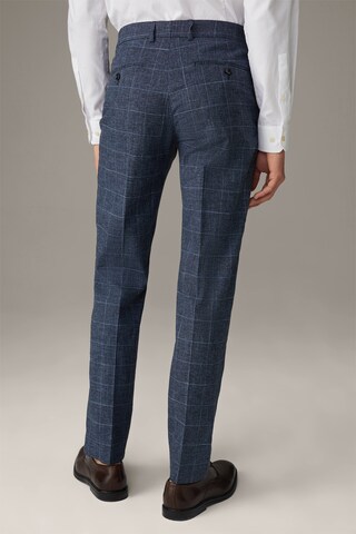 STRELLSON Tapered Pleated Pants 'Mace' in Blue