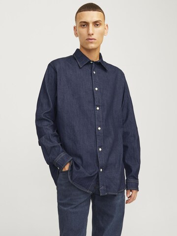 JACK & JONES Regular Fit Skjorte i blå: forside