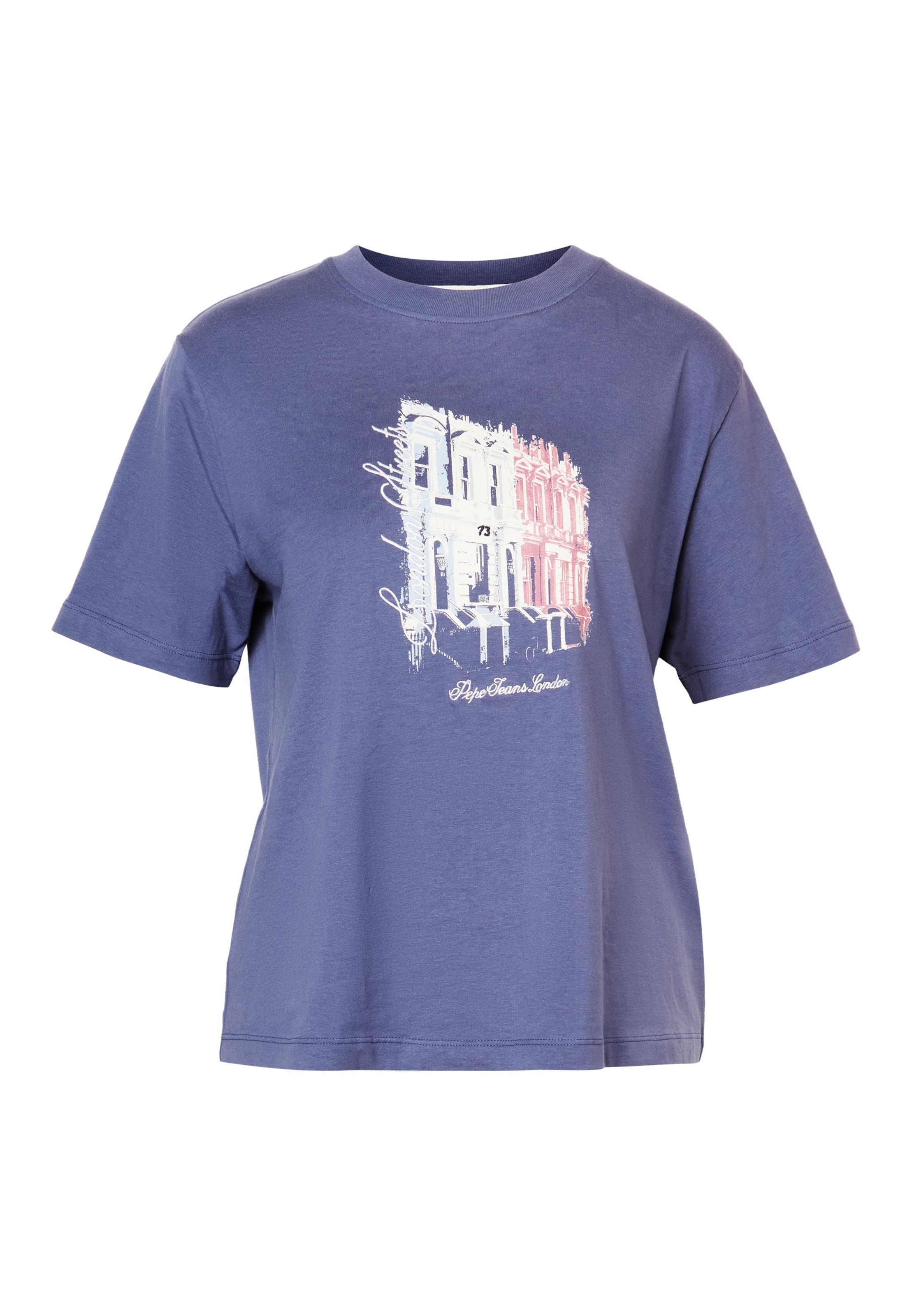Pepe Jeans T-shirt 'NOTTING HILL' i blå: framsida
