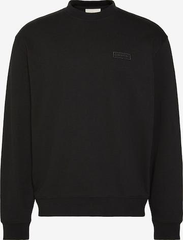 Calvin Klein Jeans Sweatshirt 'Terry' in Zwart: voorkant