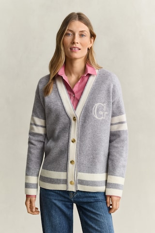 GANT Strickjacke 'VARISTY' in Grau: Vorderseite