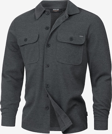 INDICODE JEANS Overhemd 'Nello' in Grijs: voorkant