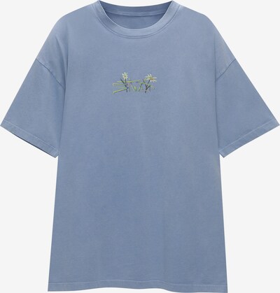 Pull&Bear T-shirt en opal / vert / pomme / blanc, Vue avec produit