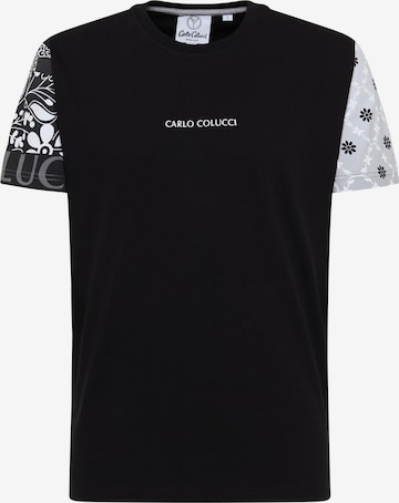 Carlo Colucci Shirt 'De Checchi' in Zwart: voorkant