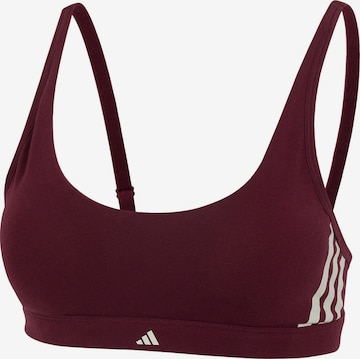 ADIDAS SPORTSWEAR BH ' Sport Active Essentials Cotton 3 Stripes ' in Rood: voorkant