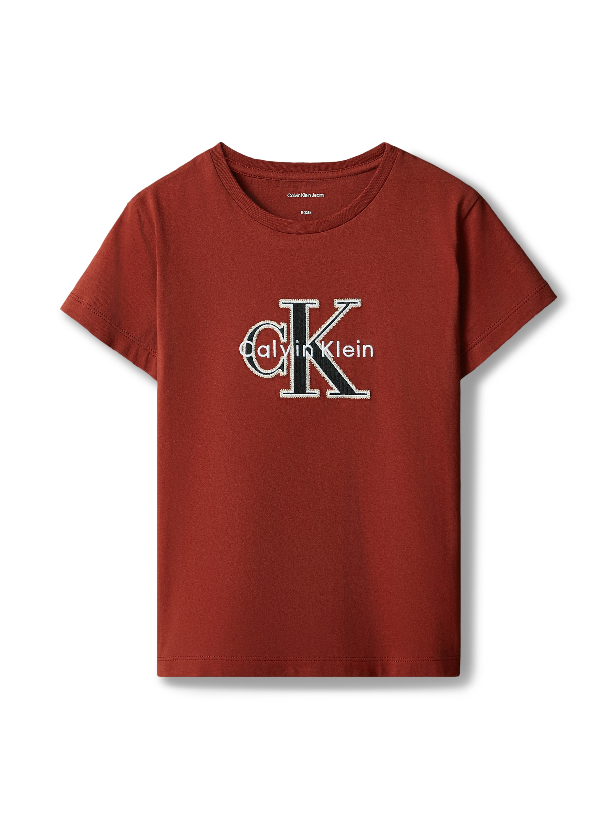 Calvin Klein Jeans T-Shirt 'SEASONAL' in Braun: Vorderseite