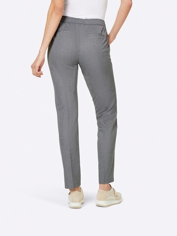 Coupe slim Pantalon à plis heine en gris