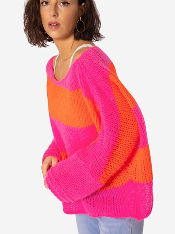 SASSYCLASSY Oversize pulóver - rózsaszín