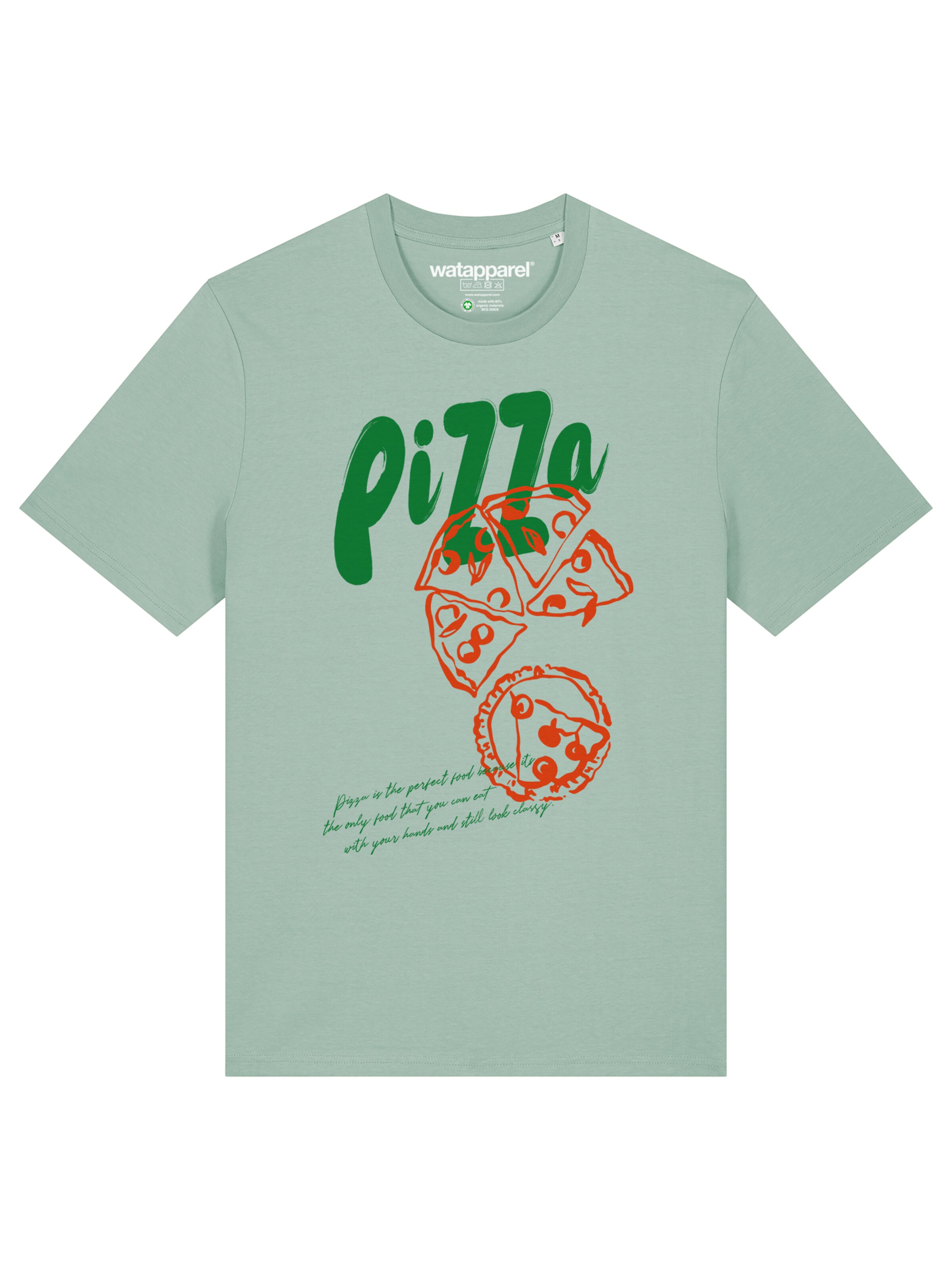 Watapparel Shirt 'Pizza' in Green: front