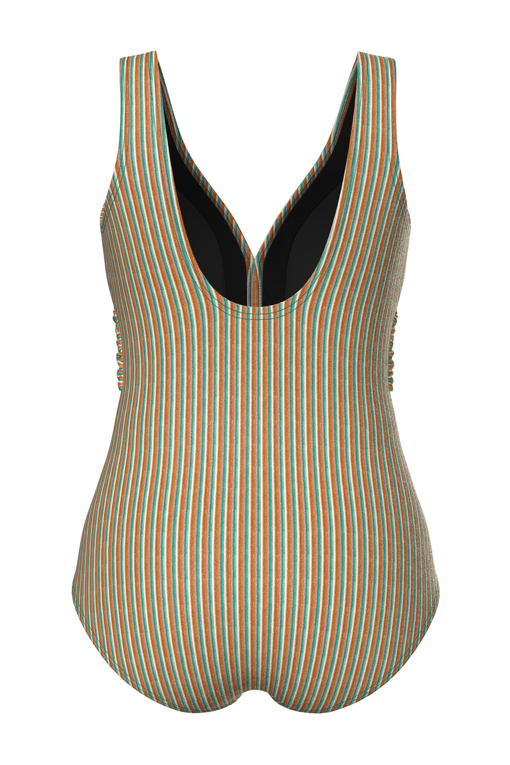 Ulla Popken Bralette Swimsuit in Orange