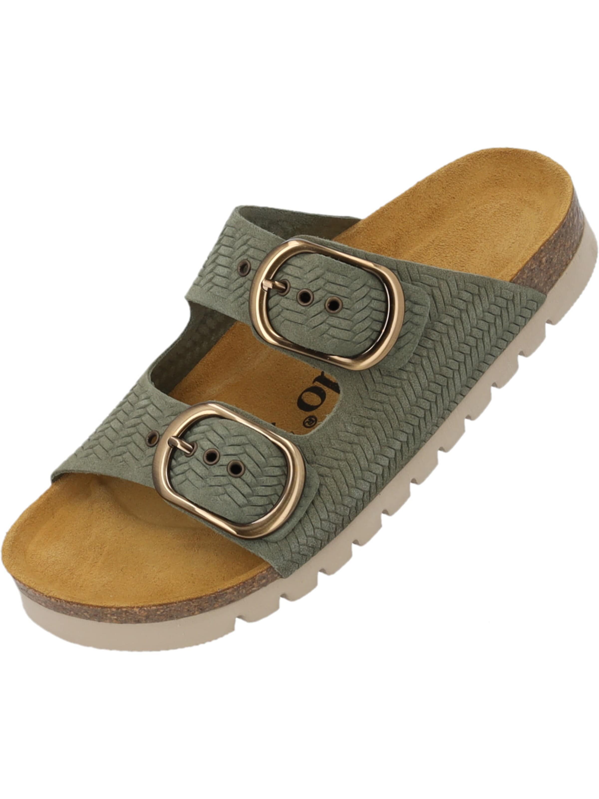 Palado Pantolette 'Korfu'‌‌‌‌‌‌‌ in Grün: Vorderseite