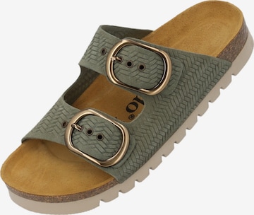 Palado Mules 'Korfu' in Green: front