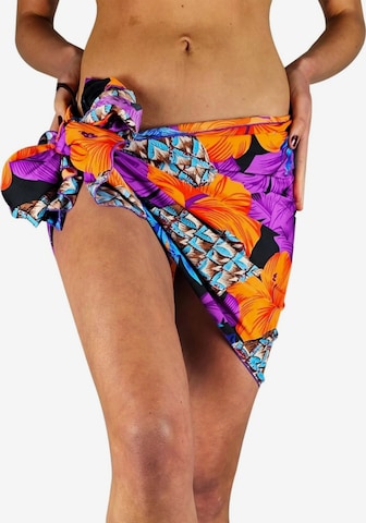 Foulard 'Pineapple Hibiscus' di King Kameha in lilla: frontale