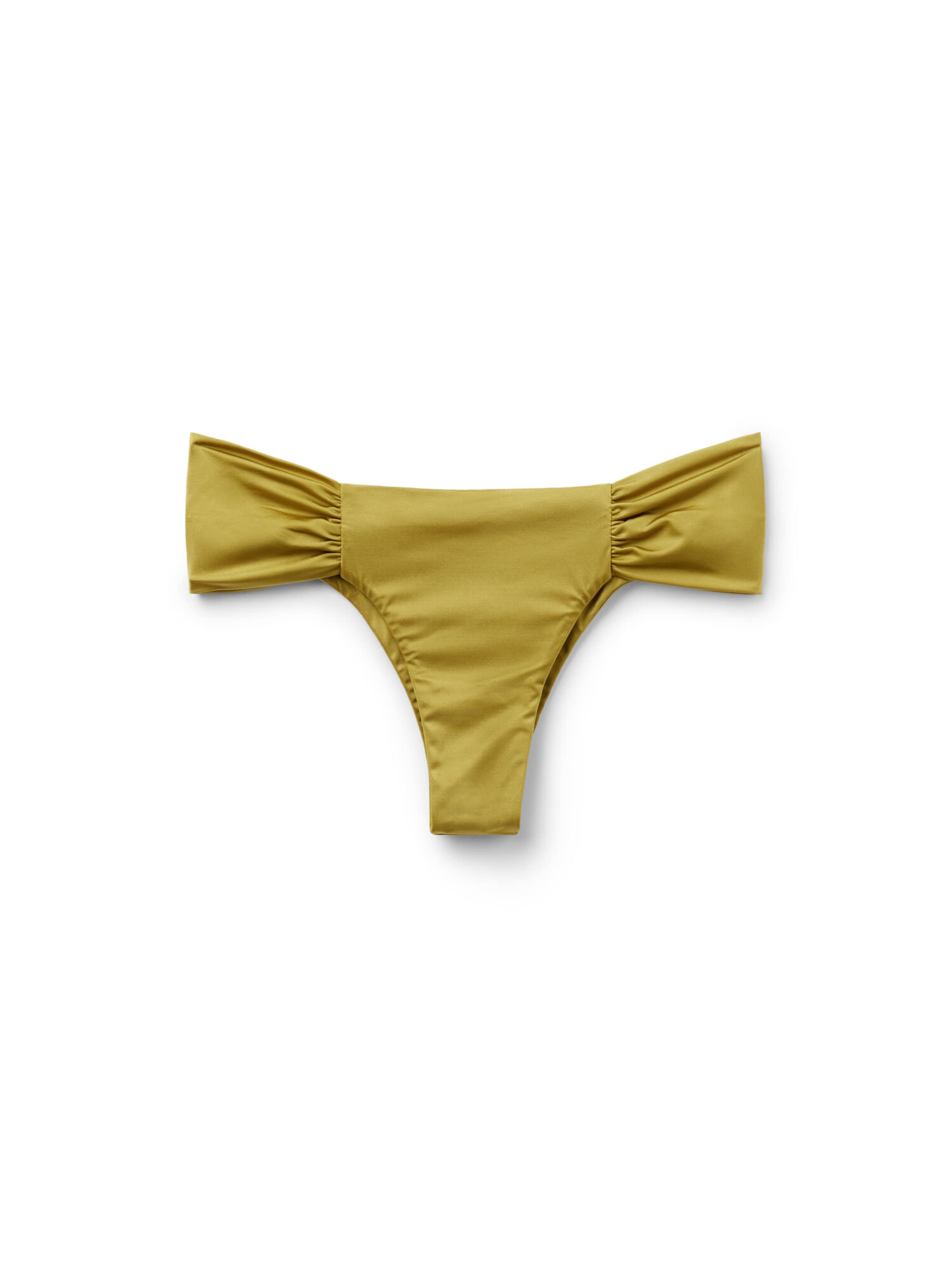 CALZEDONIA Bikini Bottoms 'Shiny Satin' in Yellow: front