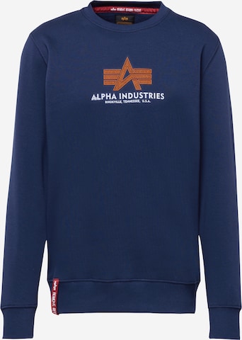 ALPHA INDUSTRIES Mikina – modrá: přední strana