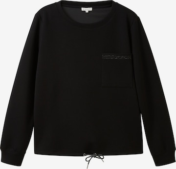 TOM TAILOR Sweatshirt in Zwart: voorkant