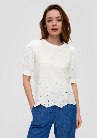 s.Oliver Blouse in Wit: voorkant