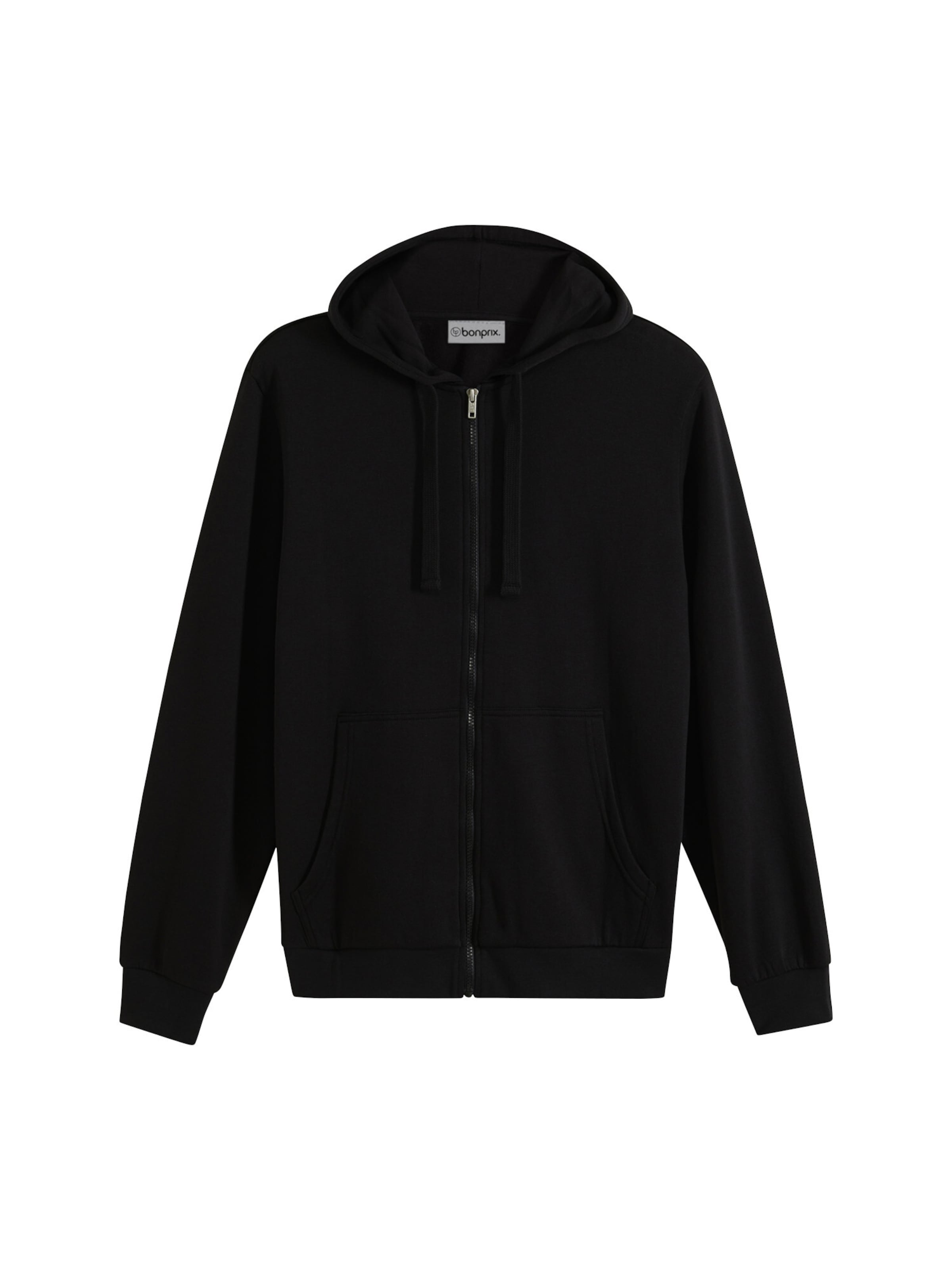 bonprix Sweatjacke in Schwarz: Vorderseite