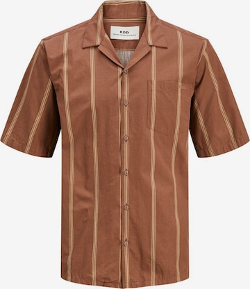 R.D.D. ROYAL DENIM DIVISION Button Up Shirt in Brown: front