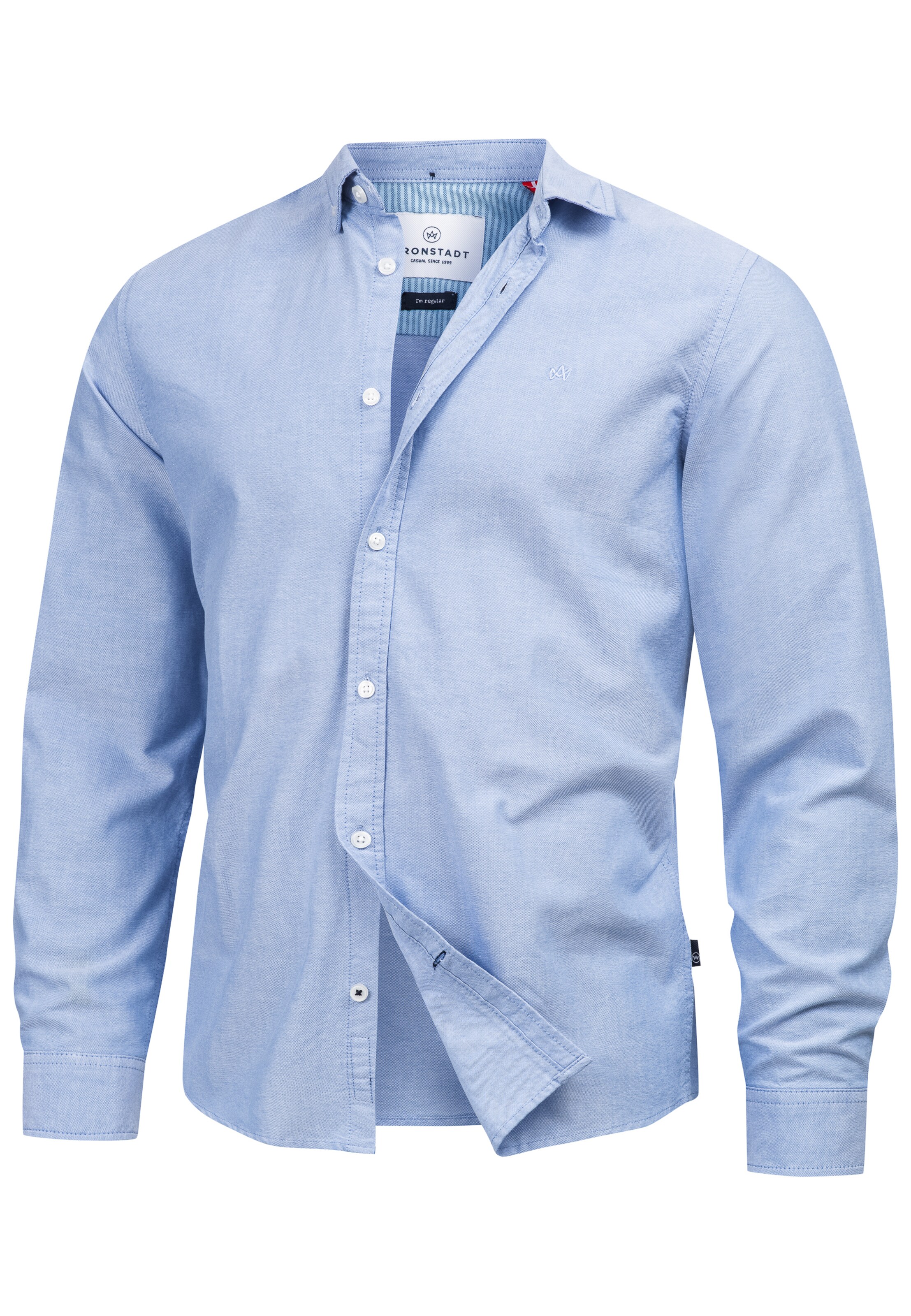 Kronstadt Regular fit Overhemd 'Johan' in Blauw: voorkant