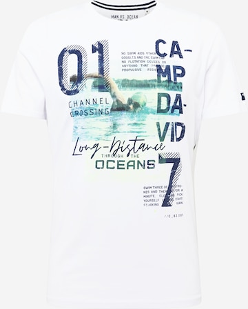 CAMP DAVID Shirt 'Ocean´s Seven I' in Wit: voorkant