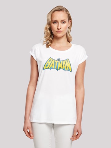 T-shirt 'DC Comics Batman Crackle' F4NT4STIC en blanc : devant