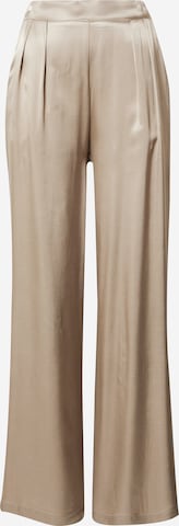 MORE & MORE Zvonové kalhoty Kalhoty se sklady v pase – béžová: přední strana