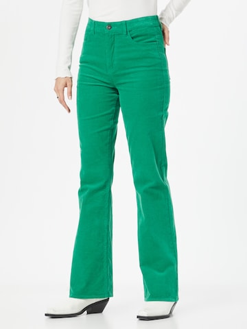 PULZ Jeans - Flared Calças 'SALLY' em verde: frente