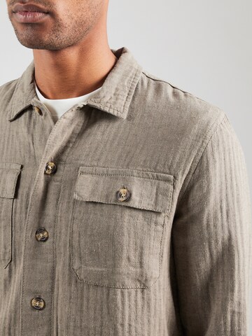 Lindbergh Comfort fit Button Up Shirt in Beige
