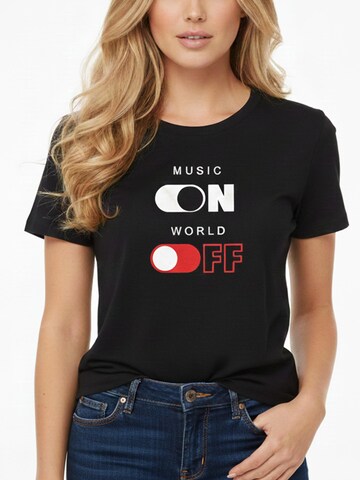 MAKAYA Shirt 'World Off'‌‌‌‌ in Schwarz