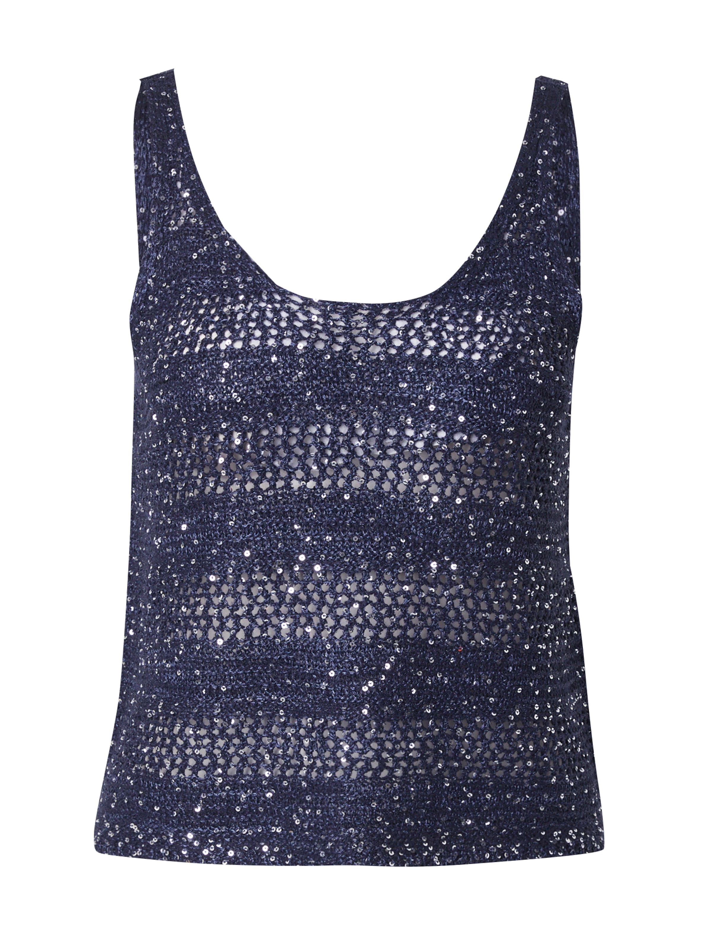 VERO MODA Πλεκτό τοπ 'VMLeilani' σε μπλε: μπροστά