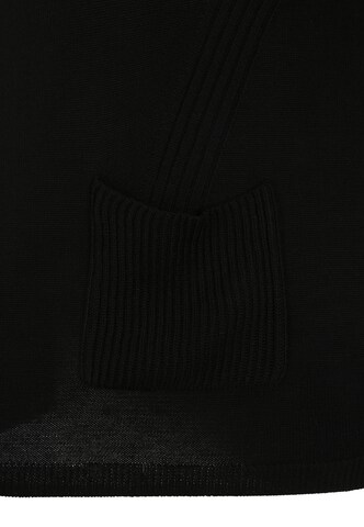 Doris Streich Strickpullover mit applizierten Taschen in Schwarz