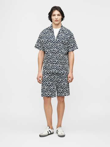 JACK & JONES Regular fit Button Up Shirt 'JJMILO' in Blue: front