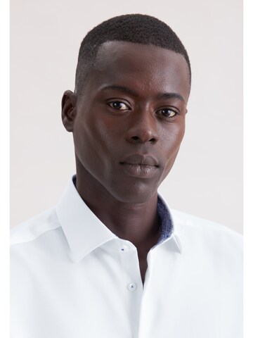 SEIDENSTICKER Slim fit Zakelijk overhemd 'Schwarze Rose' in Wit