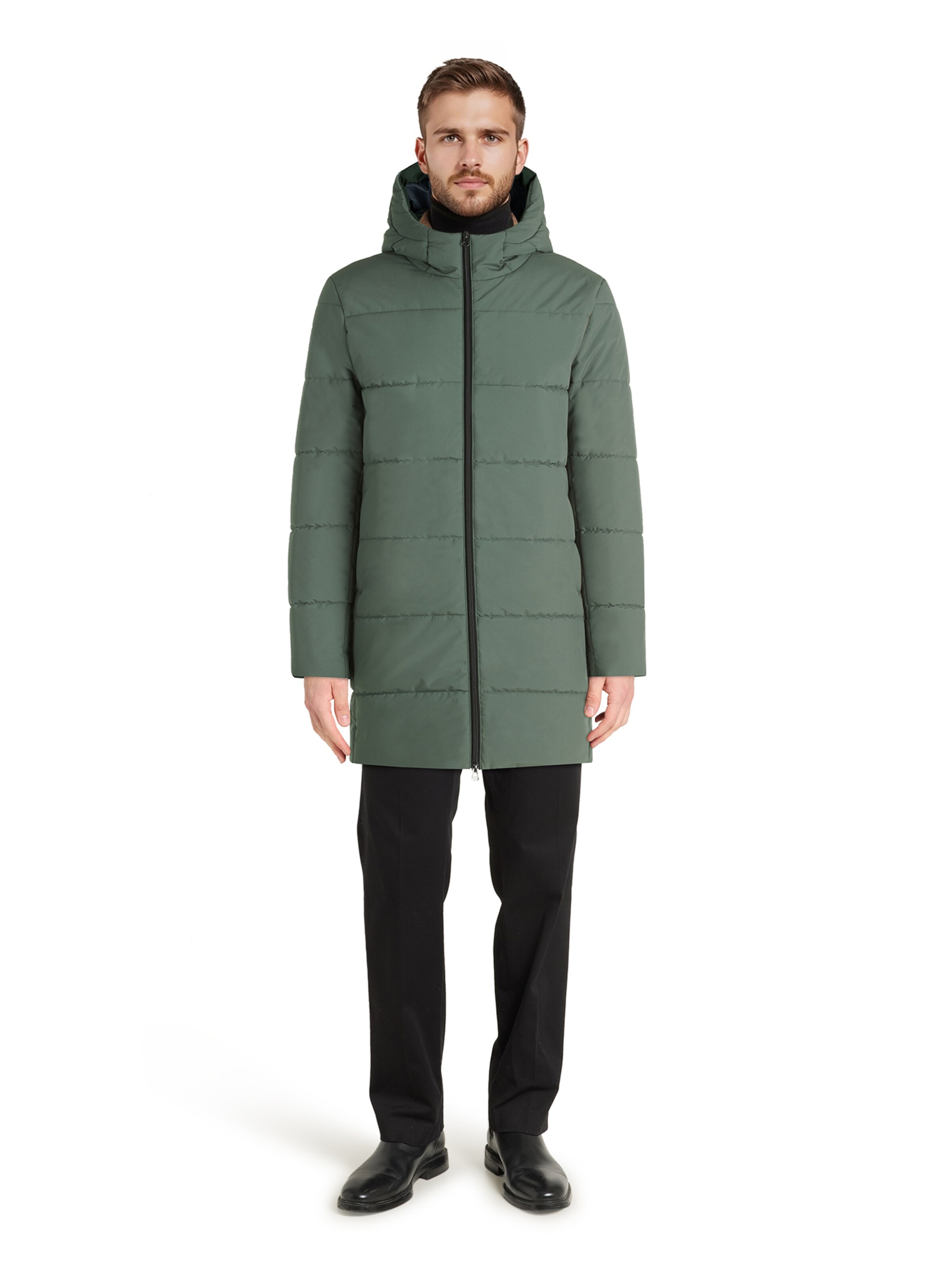 Giacca invernale di VOICE in verde: frontale