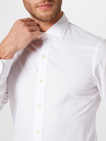 Coupe slim Chemise Polo Ralph Lauren en blanc