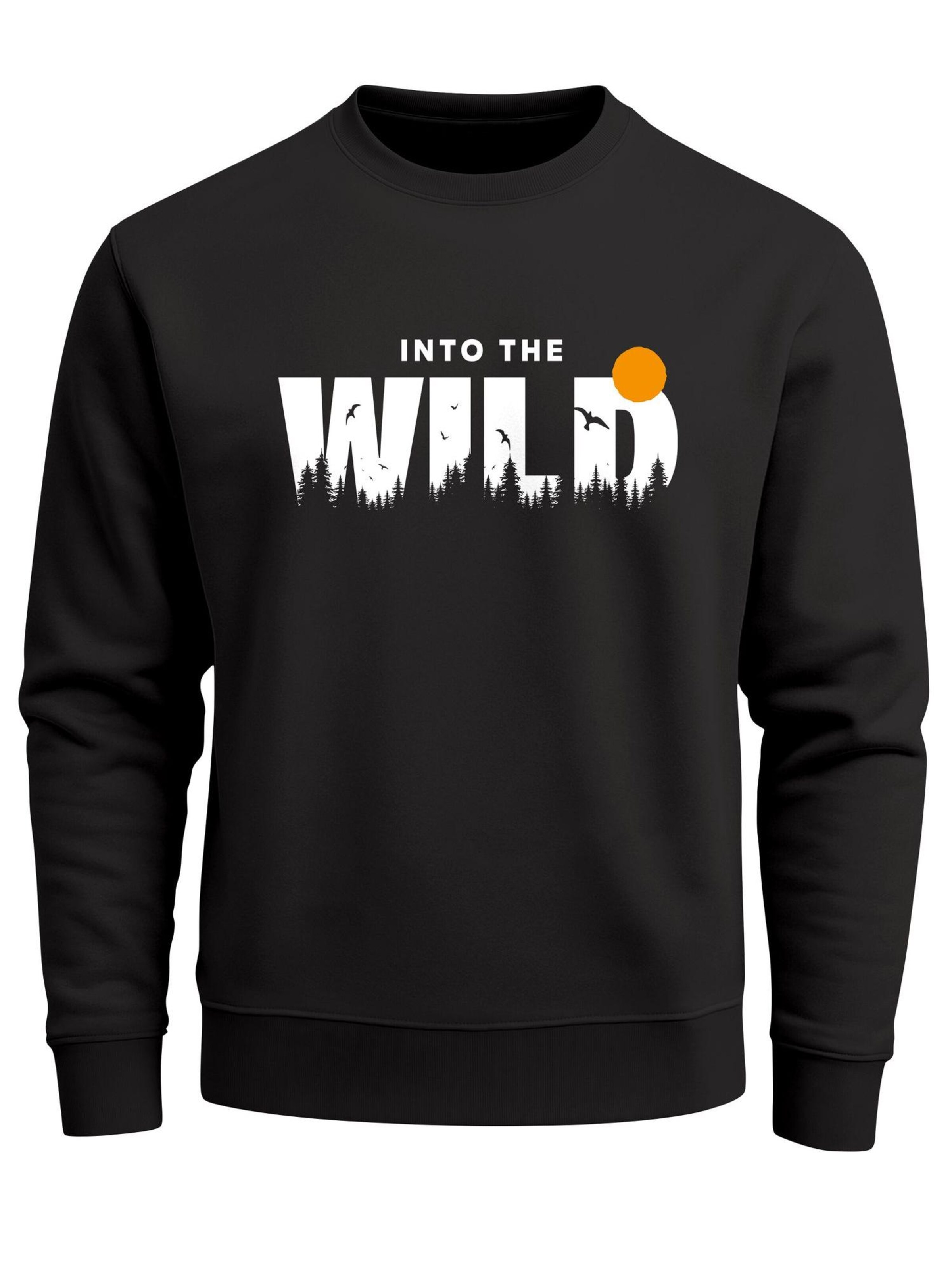 Neverless Sweatshirt 'Into the Wild' in Black: front