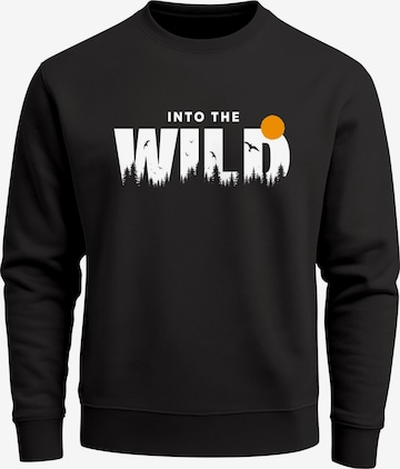 Neverless Sweatshirt 'Into the Wild' in Schwarz: Vorderseite