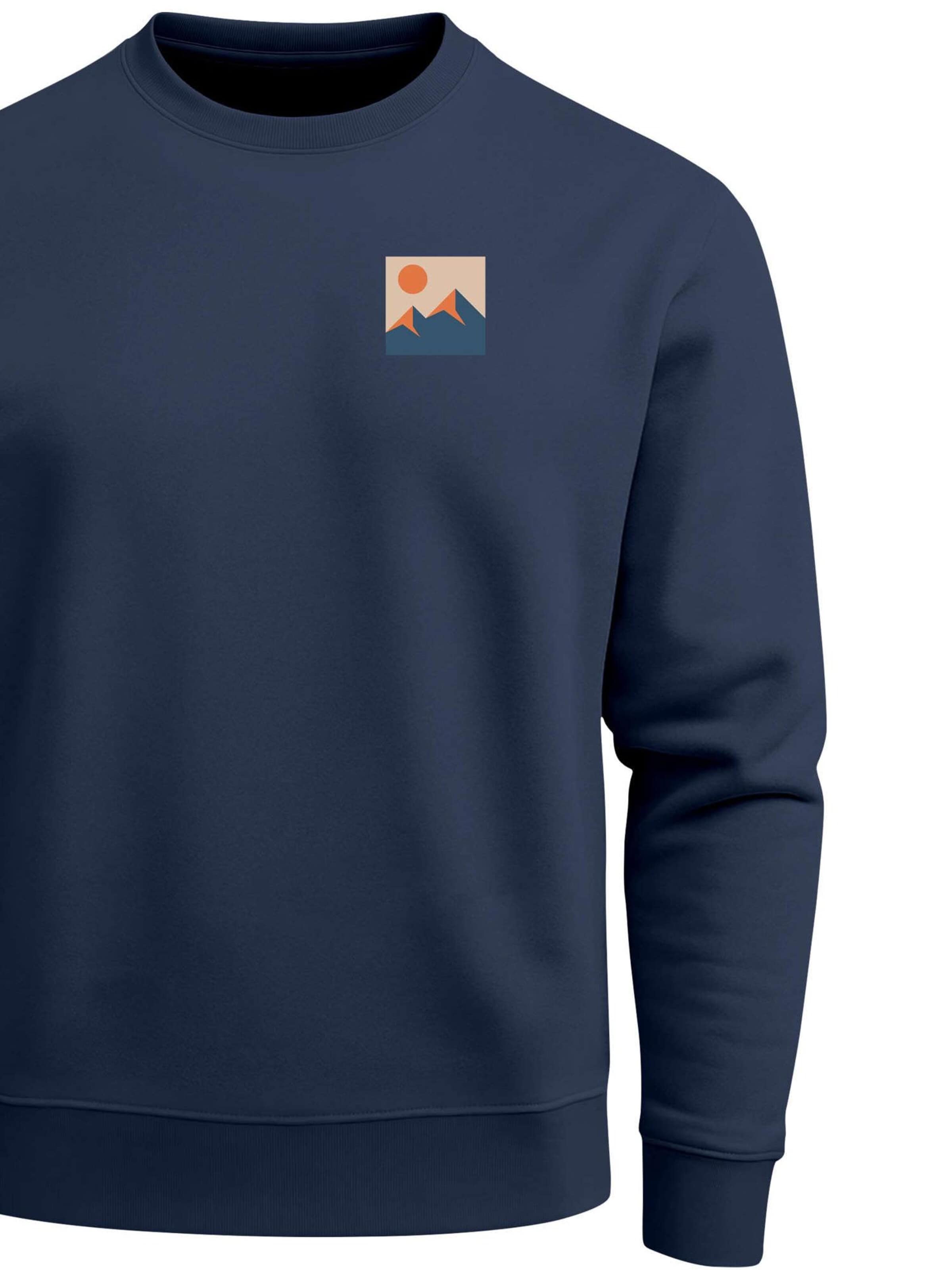 Neverless Sweatshirt 'Minimal Mountain'‌ in Blau