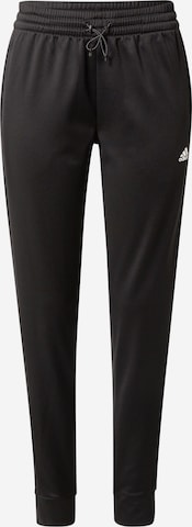 ADIDAS SPORTSWEAR Tapered Workout Pants 'Aeroready Tapered' in Black: front