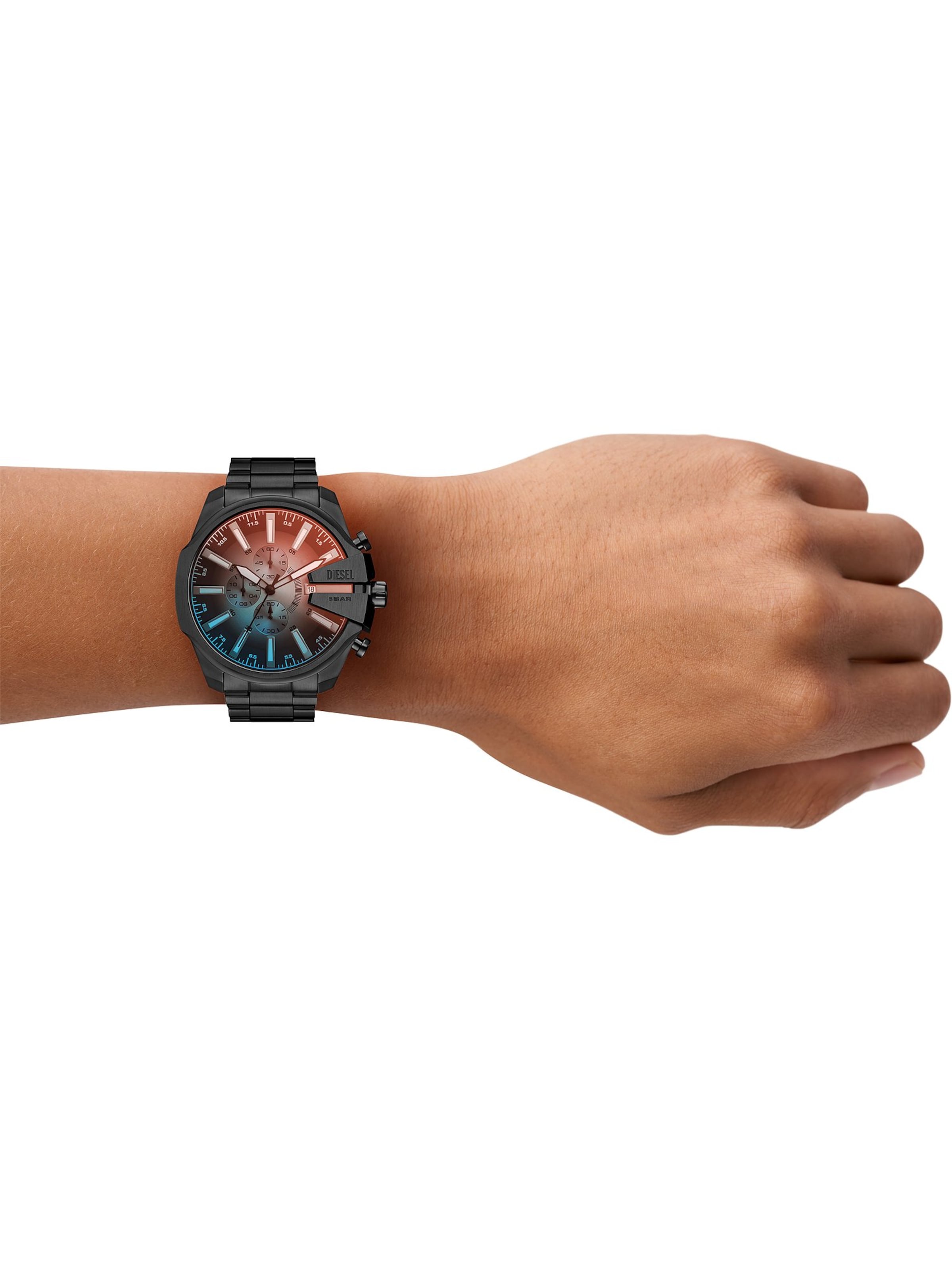Montre à affichage analogique 'MEGA CHIEF' DIESEL en noir : devant