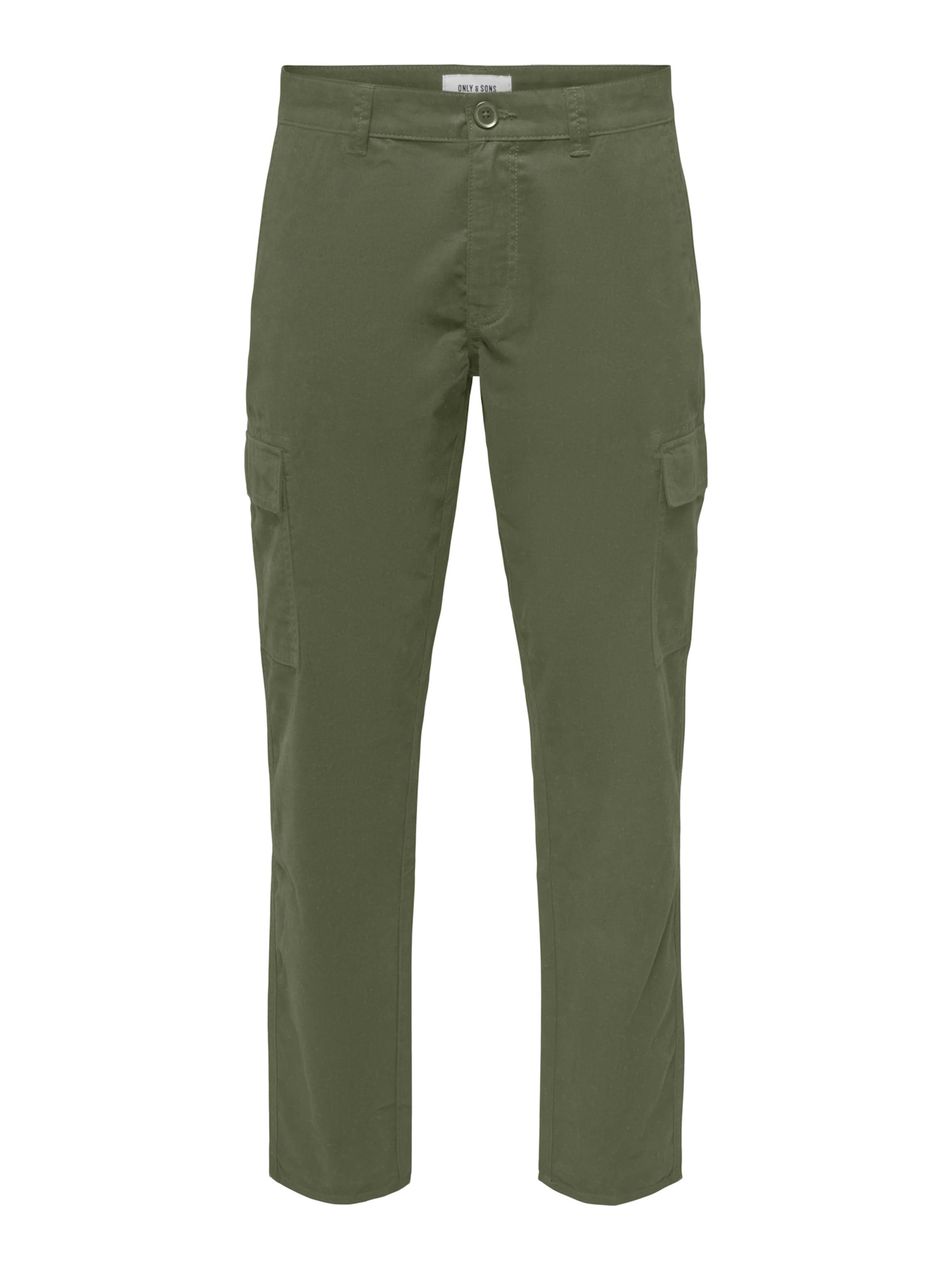 Only & Sons Slimfit Cargobukser 'Turin' i grøn: forside