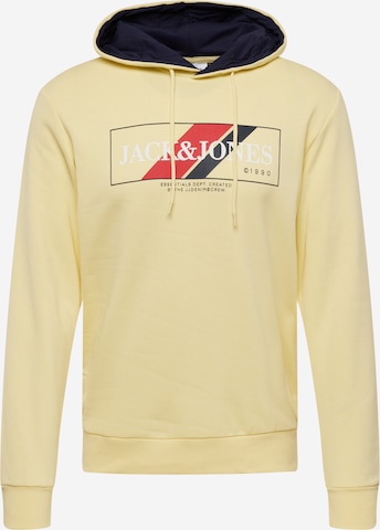 Sweat-shirt 'LOOF' JACK & JONES en jaune : devant