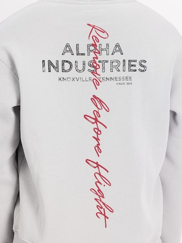 ALPHA INDUSTRIES Суичър в сиво