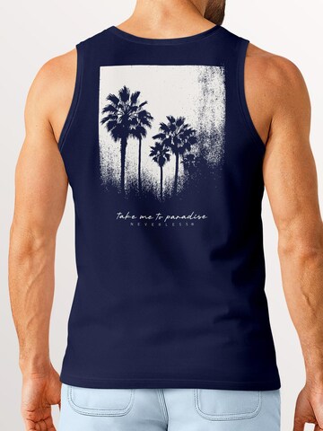 Neverless Shirt 'Palmen' in Blue