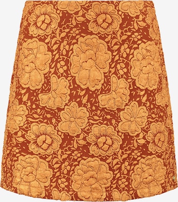 Shiwi Skirt 'Tula Jaquard' in Orange: front