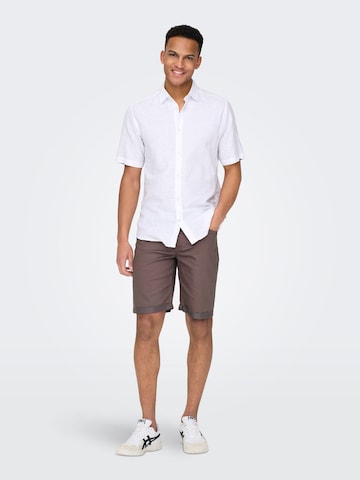 Only & Sons Regular Shorts 'PLY' in Lila