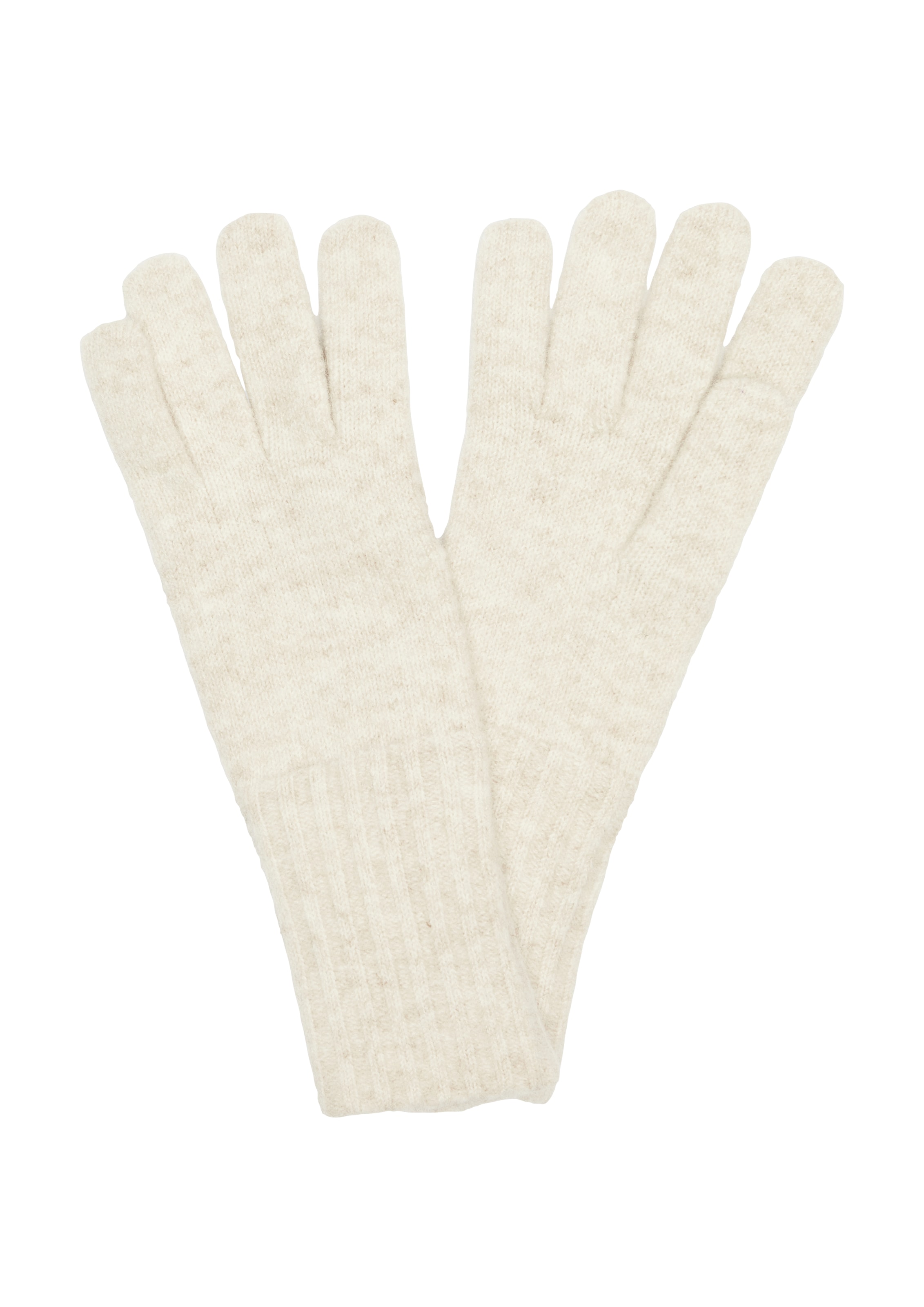s.Oliver Fingerhandschuhe in Beige: Vorderseite